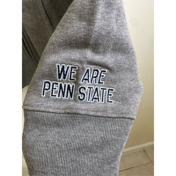 Pennsylvania State Gray Sewn In Logo Zip Ip Hoodie Sweatshirt Size Large New - Picture 3 of 7